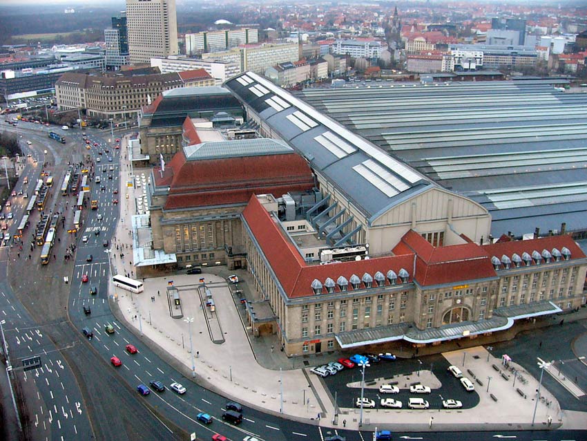 Blick auf den Leipziger Hauptbahnhof