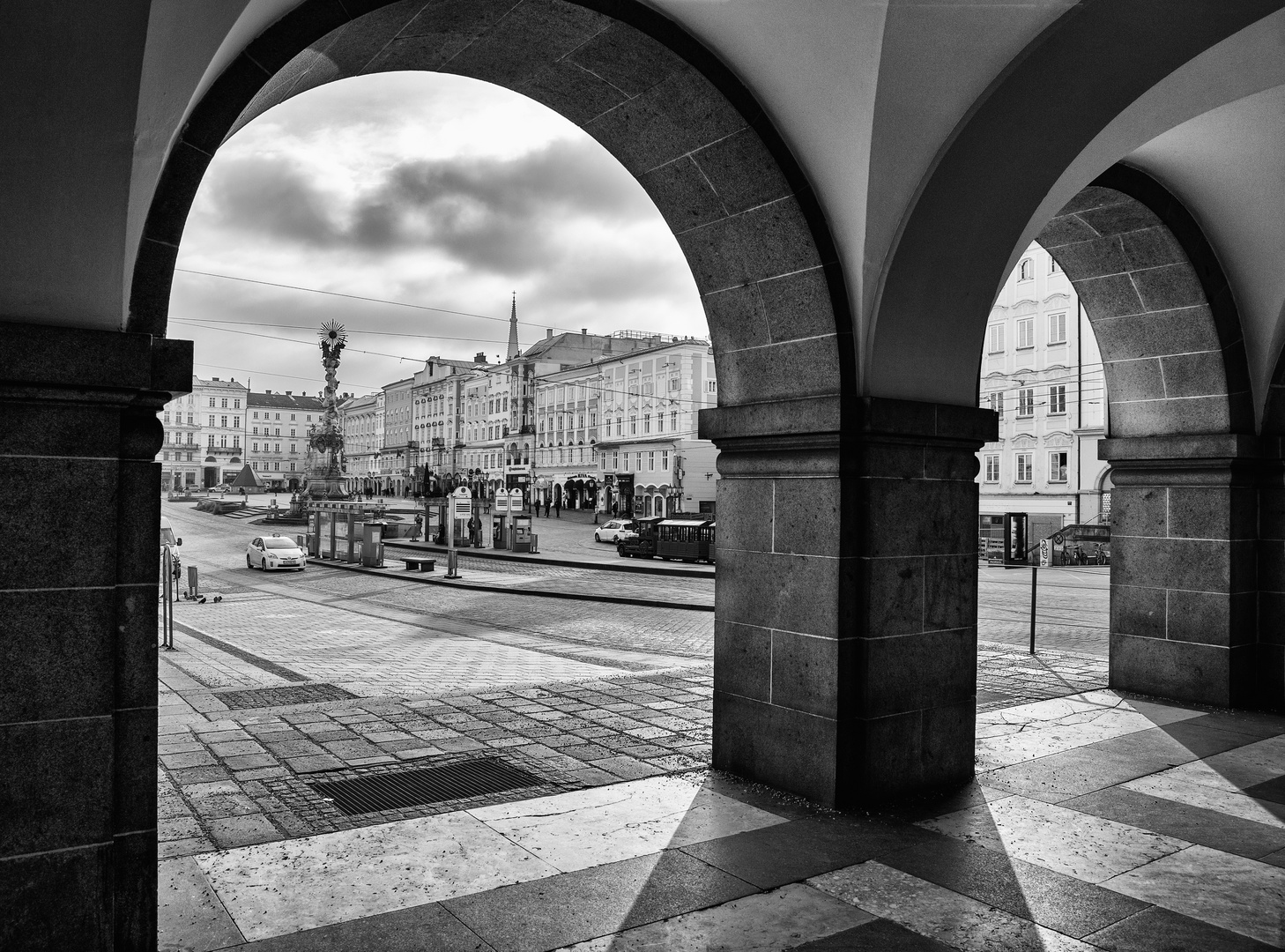 "Blick auf den Linzer Hauptplatz"