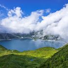 Blick auf den Lünersee (1970 m) von der Lünerkrinne aus