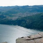 Blick auf den Lysefjord vom Preikestolen