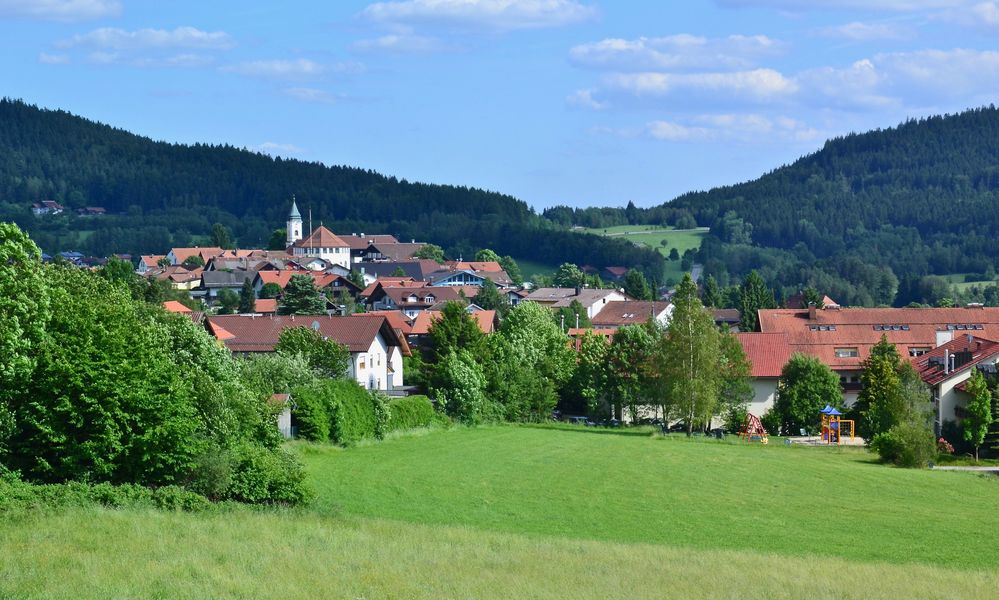 Blick auf den Markt in Bodenmais…