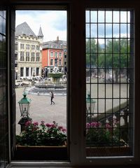 Blick auf den Marktplatz in Aachen