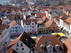 Blick auf den Marktplatz von Waren/Müritz