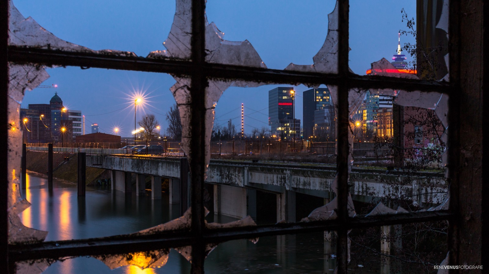 Blick auf den Medienhafen