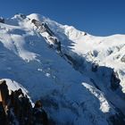 Blick auf den Mont Blanc vom Aiguille du Midi (3842 m)