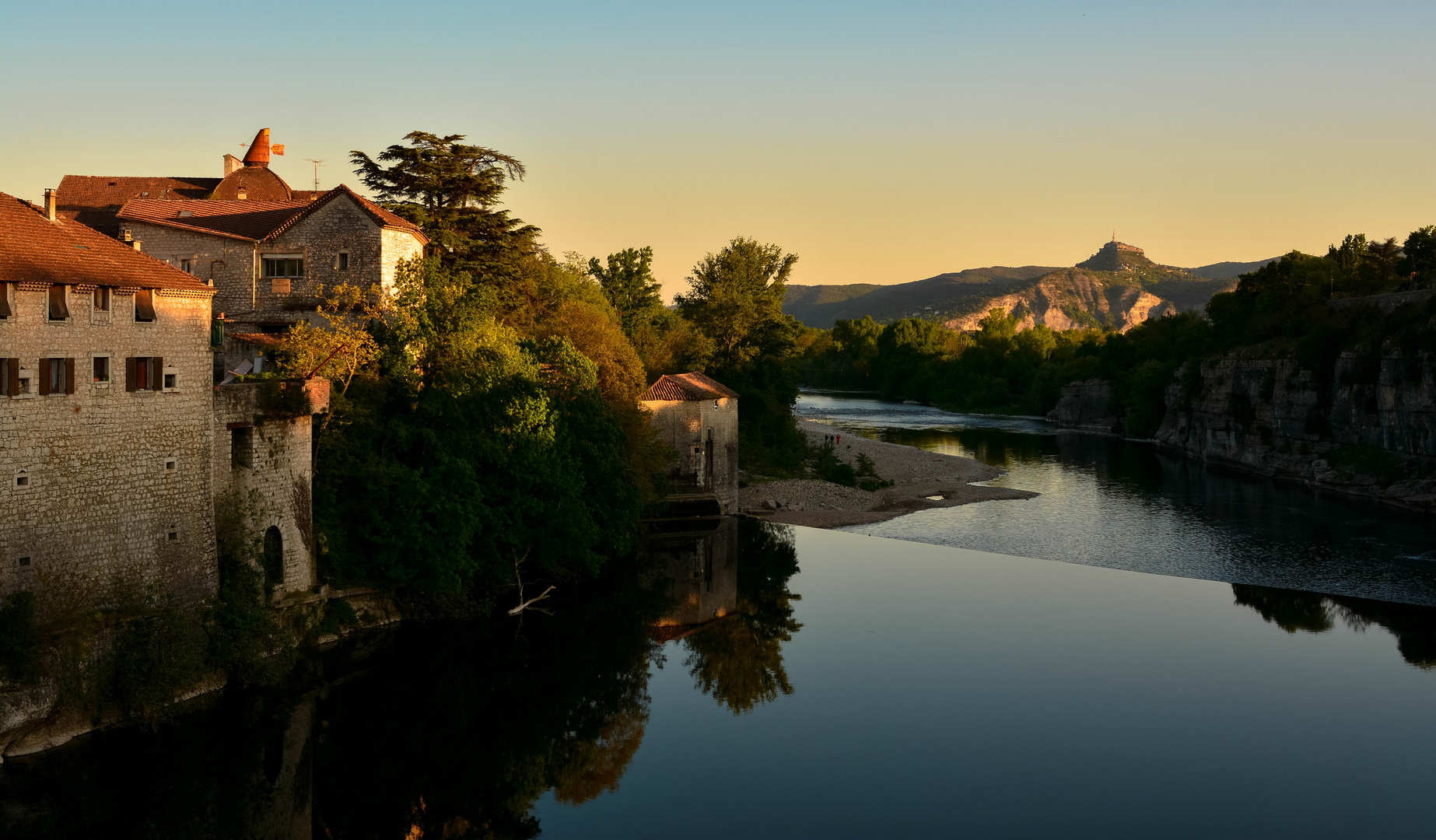 Blick auf den Mont Sampzon/Ardeche