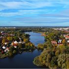 Blick auf den Moorteich und den Stadtwald, der grünen Lunge der Hansestadt...