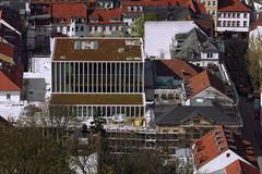 Blick auf den Neubau der Städtischen Bühne Heidelberg