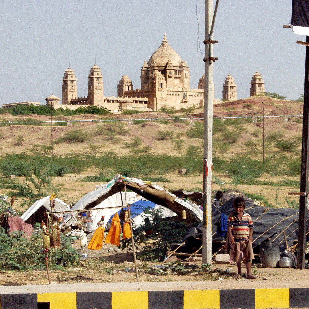 Blick auf den Neuen Palast von Jodhpur