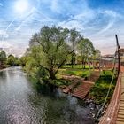 Blick auf den neuen Wupperzugang in Leichlingen