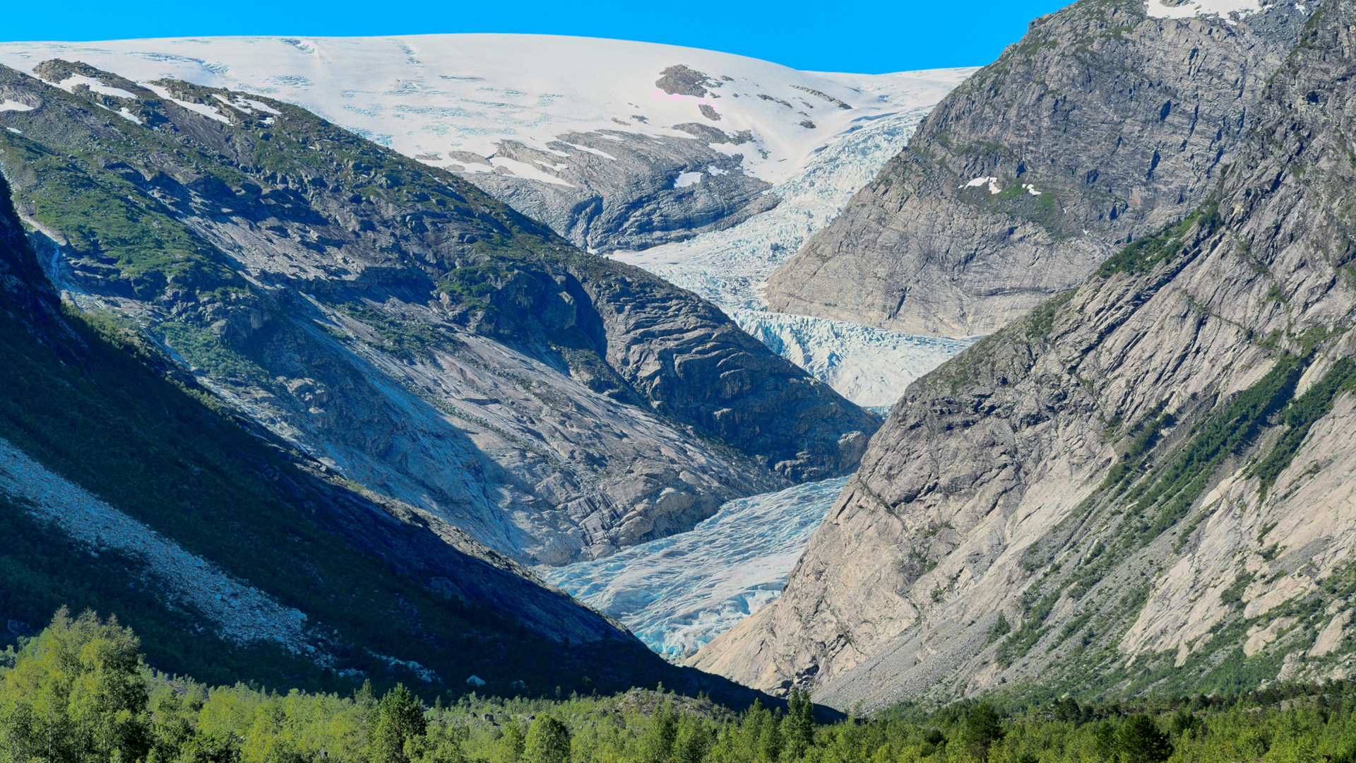 Blick auf den Nigardsbreen vom Breheimcenter aus.