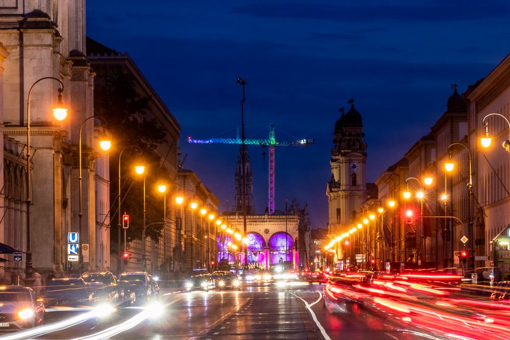 Blick auf den Odeonsplatz in München