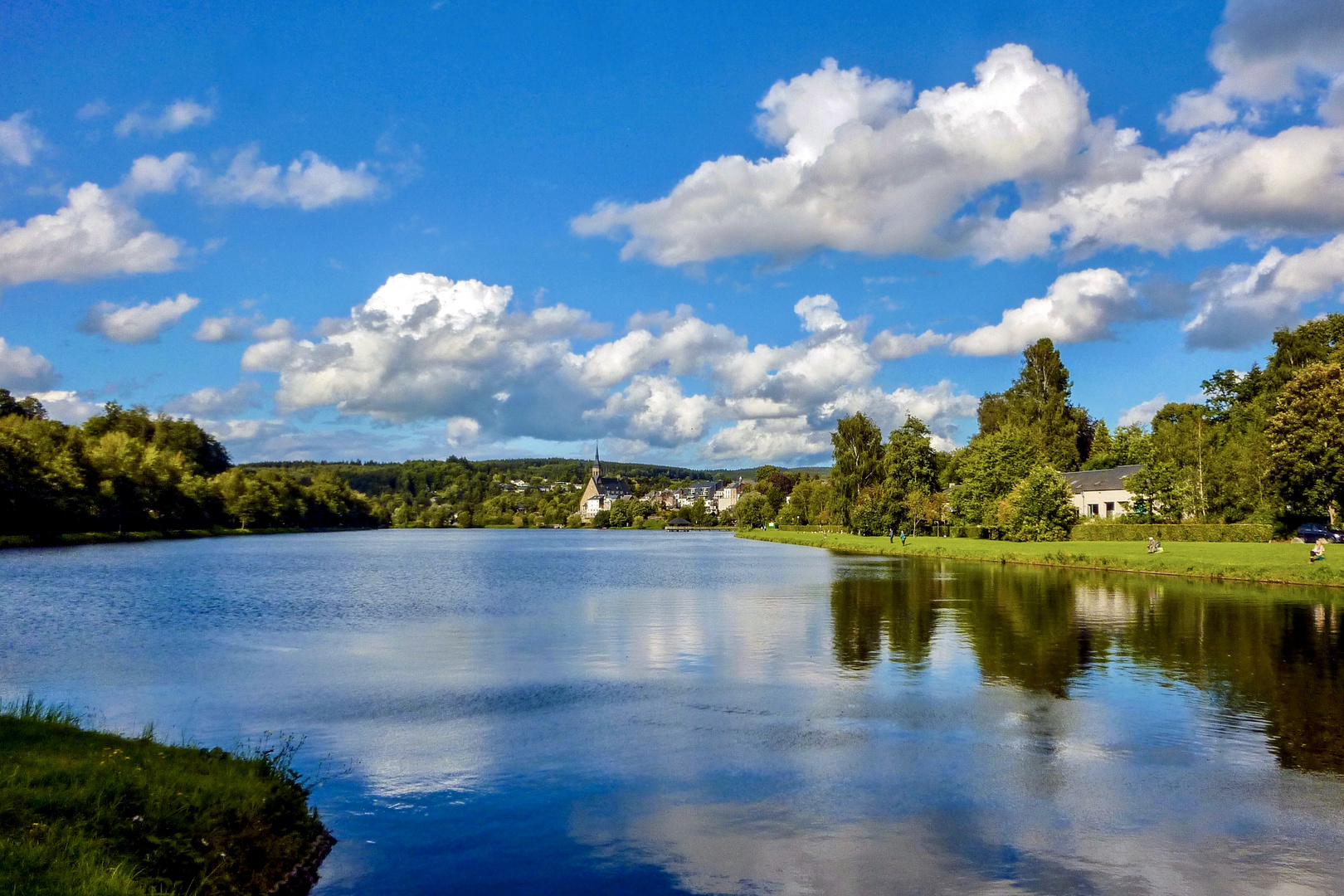 Blick auf den Ort Vielsalm (Belgien)