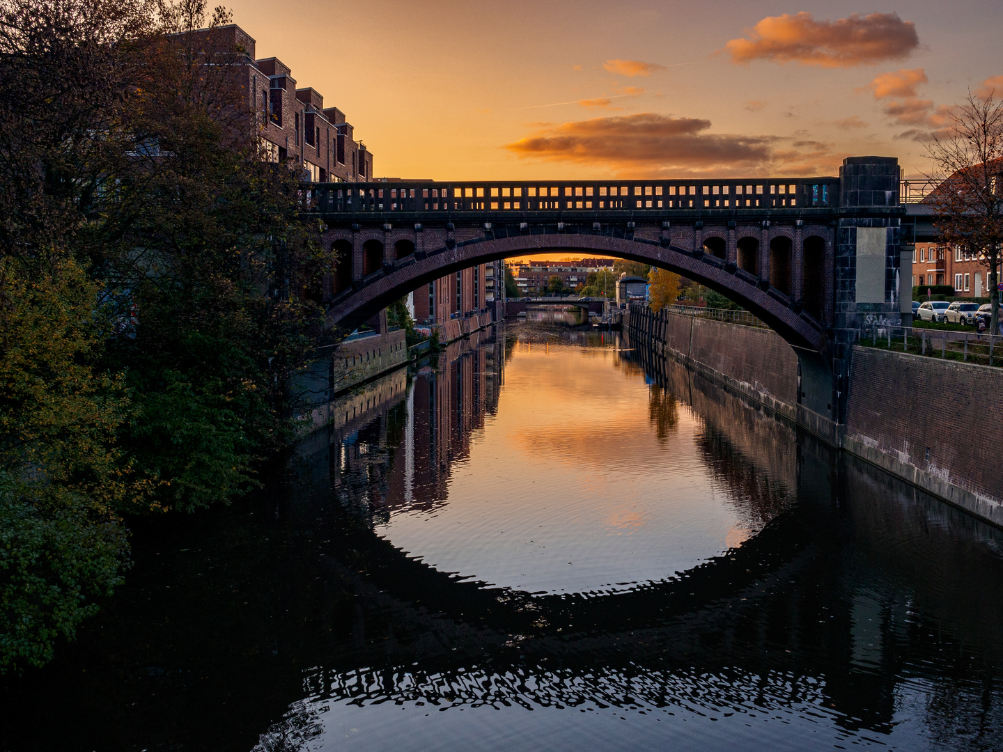 Blick auf den Osterbekkanal