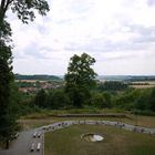 Blick auf den Platz der Flugshow-Vorführung der Greifvogelaufzucht