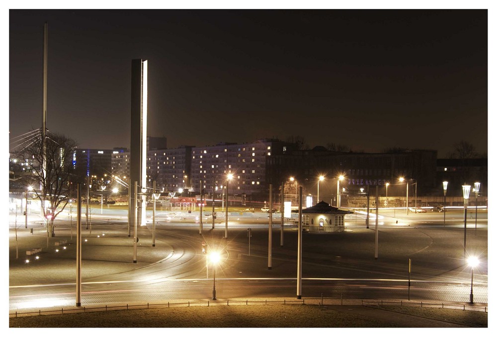 Blick auf den Postplatz Dresden