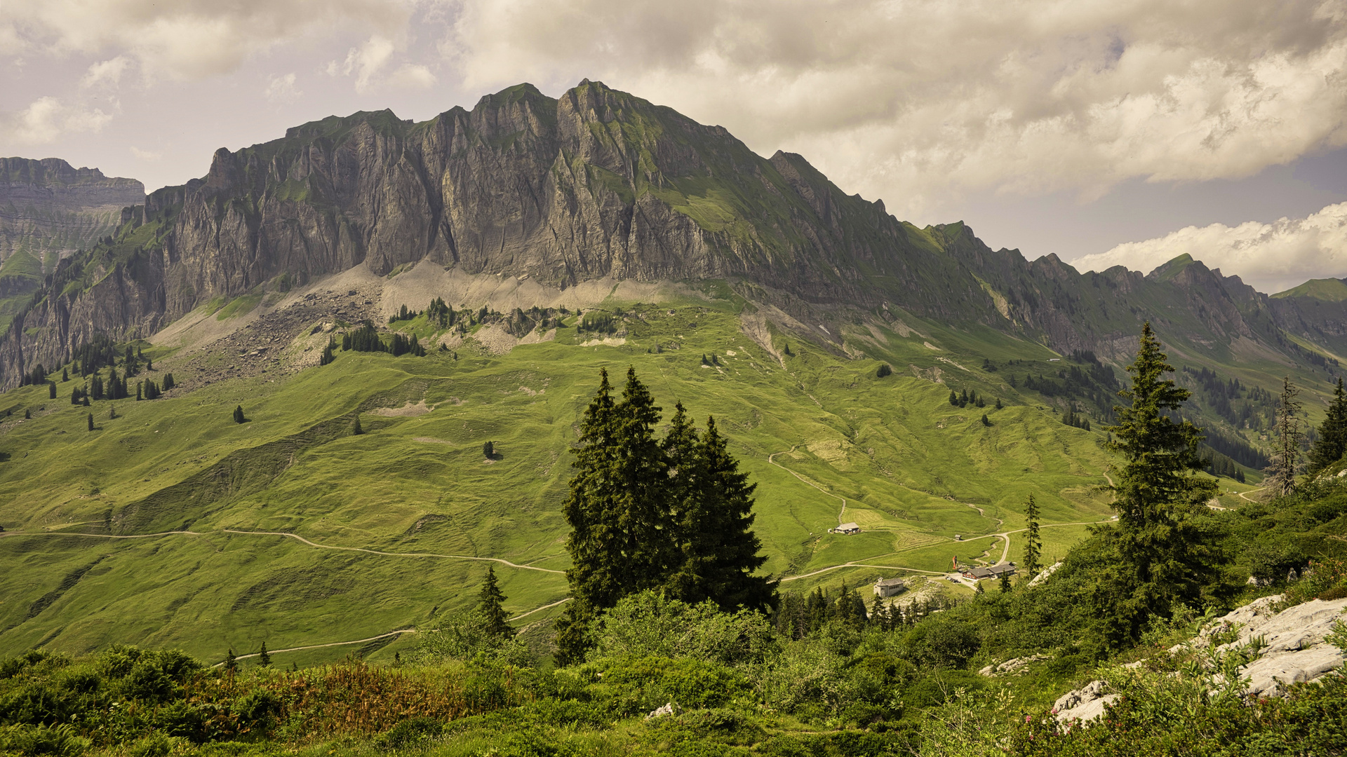 Blick auf den Pragelpass