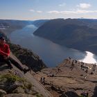 Blick auf den Prekestolen