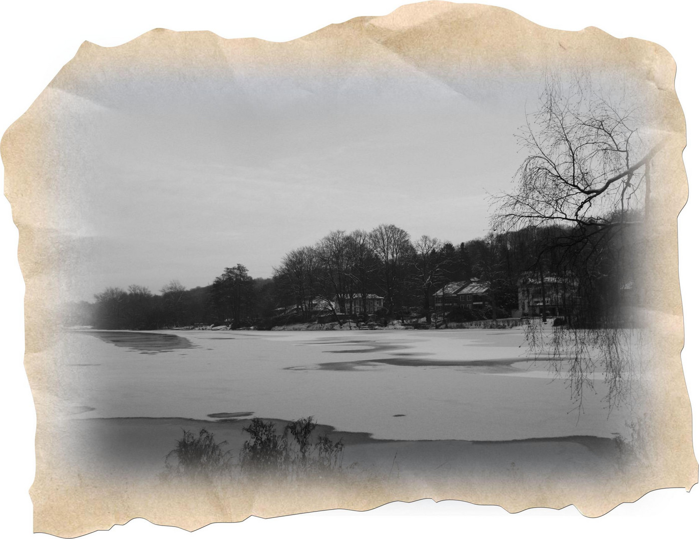 Blick auf den Reinbeker Mühlenteich