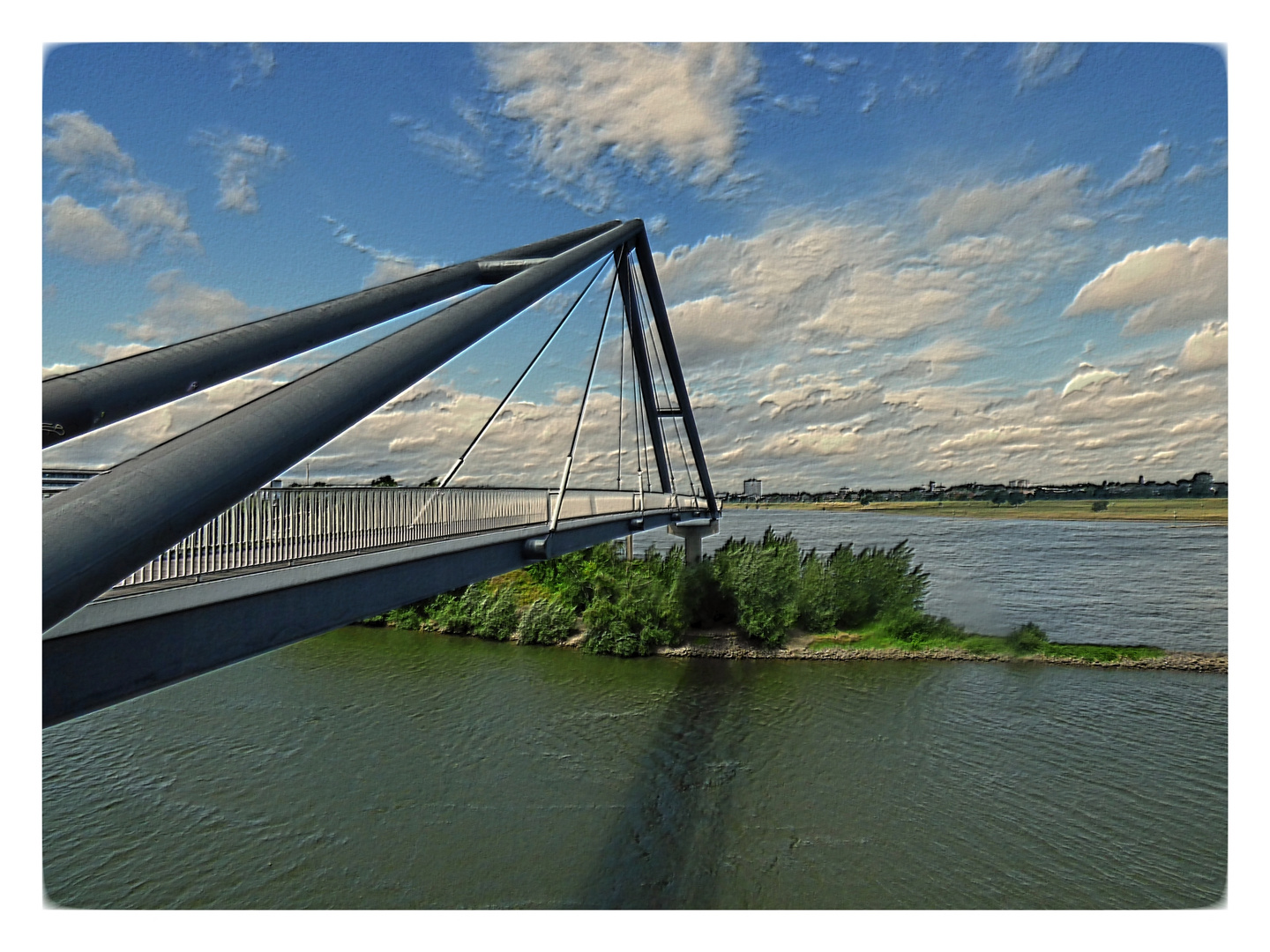 Blick auf den Rhein in Düsseldorf