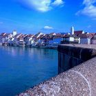 Blick auf den Rhein und Rheinfelden...