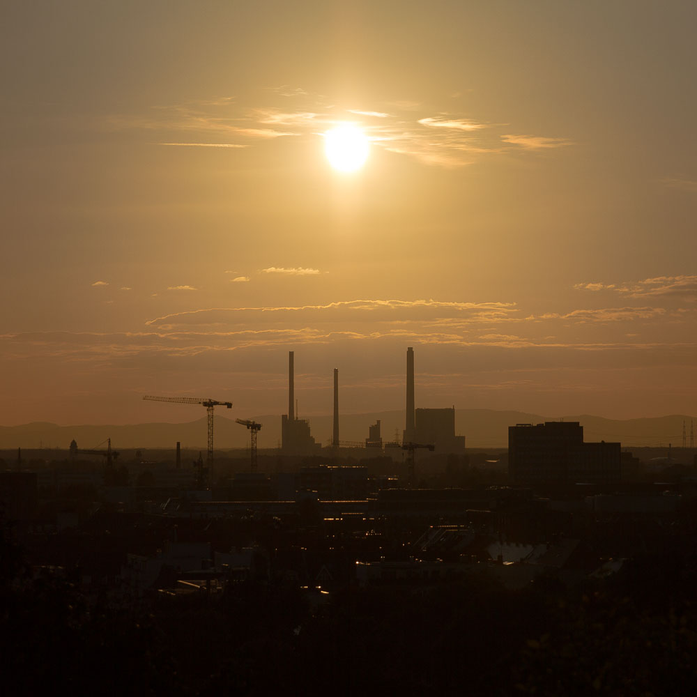 Blick auf den Rheinhafen, Karlsruhe