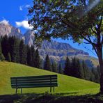 Blick auf den Rosengarten in den Dolomiten