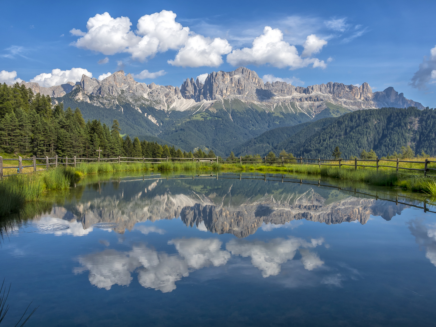 Blick auf den Rosengarten, Südtirol