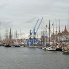 Blick auf den Rostocker Stadthafen zur Hanse Sail 2012