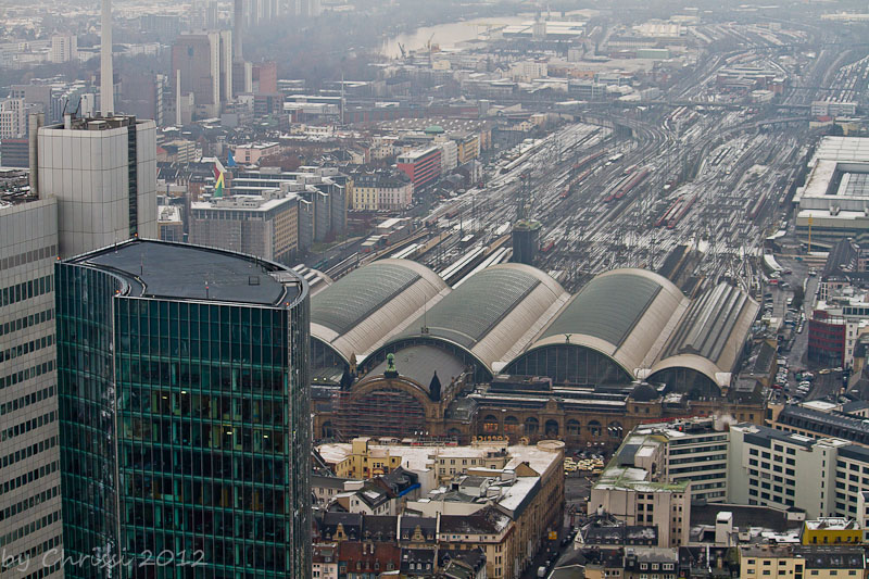 Blick auf den Sackbahnhof Frankfurt