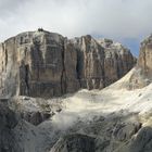 Blick auf den Sass Pordoi (Sellagruppe Dolomiten)