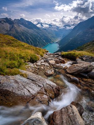 Blick auf den Schlegeisspeicher