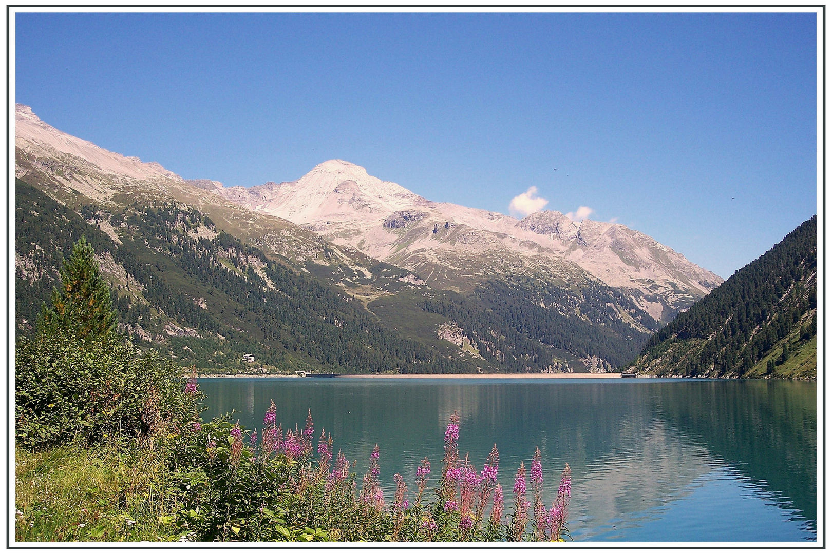 Blick auf den Schlegeisspeicher - Wandern im Zillertal