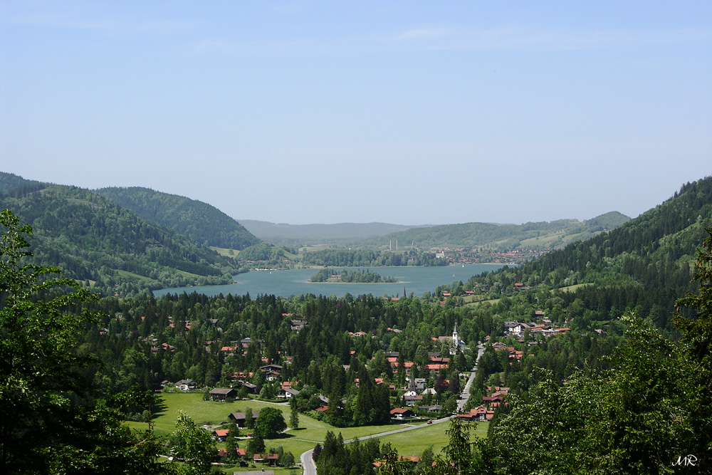 Blick auf den Schliersee von der Spitzingseestraße aus