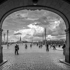 Blick auf den Schlossplatz und die Augustusbrücke