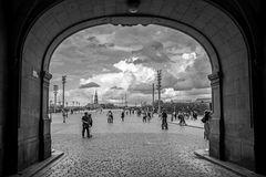 Blick auf den Schlossplatz und die Augustusbrücke