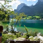 Blick auf den schönen Hintersee mit Reiter Alm