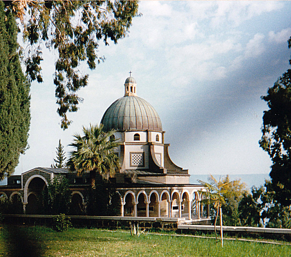 Blick auf den See Genezareth von der Kirche der Seligpreisungen