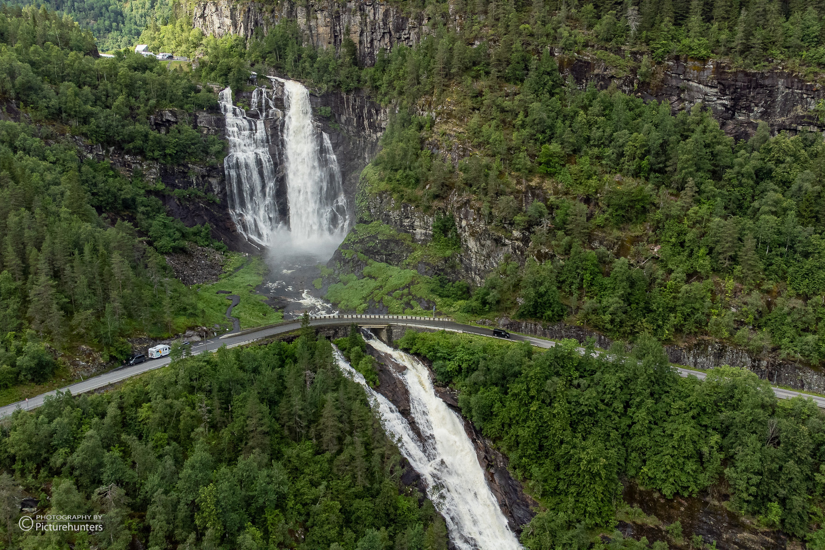 Blick auf den Skjervsfossen | Norwegen