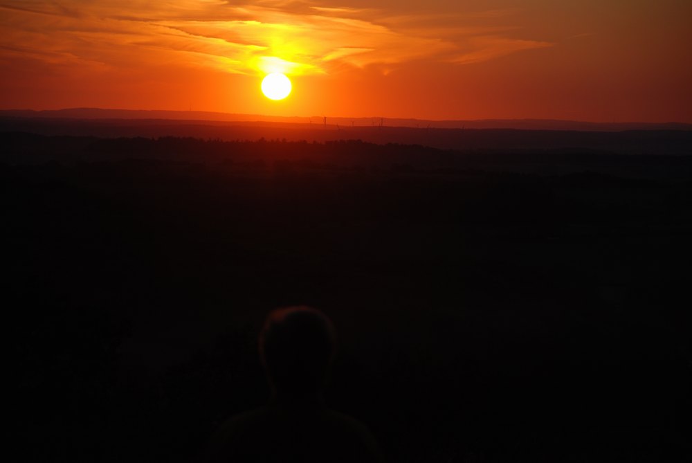 Blick auf den Sonnenuntergang