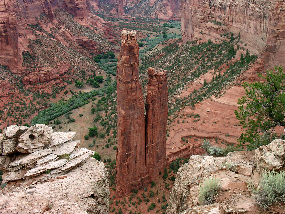 Blick auf den Spider Rock...