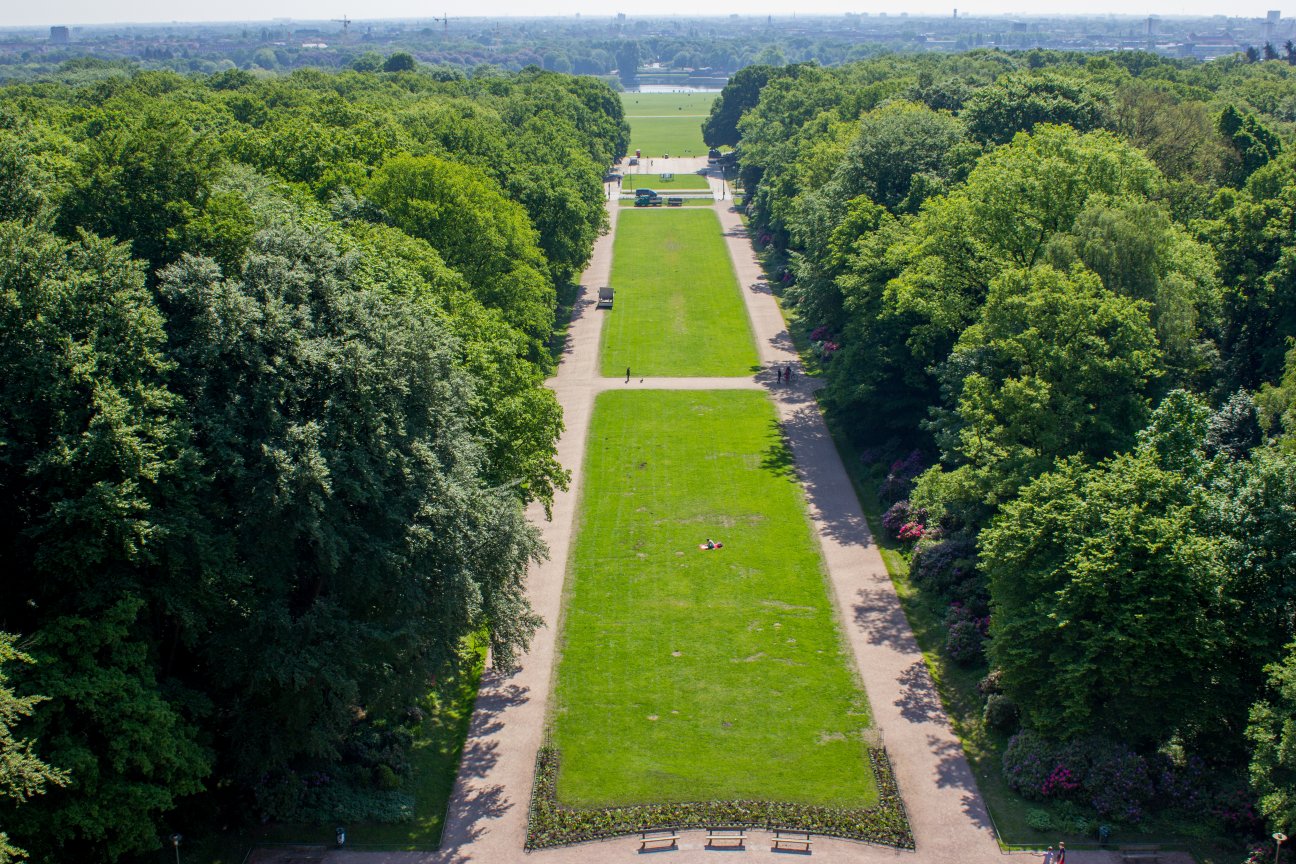 Blick auf den Stadtpark vom Hamburger Planetarium