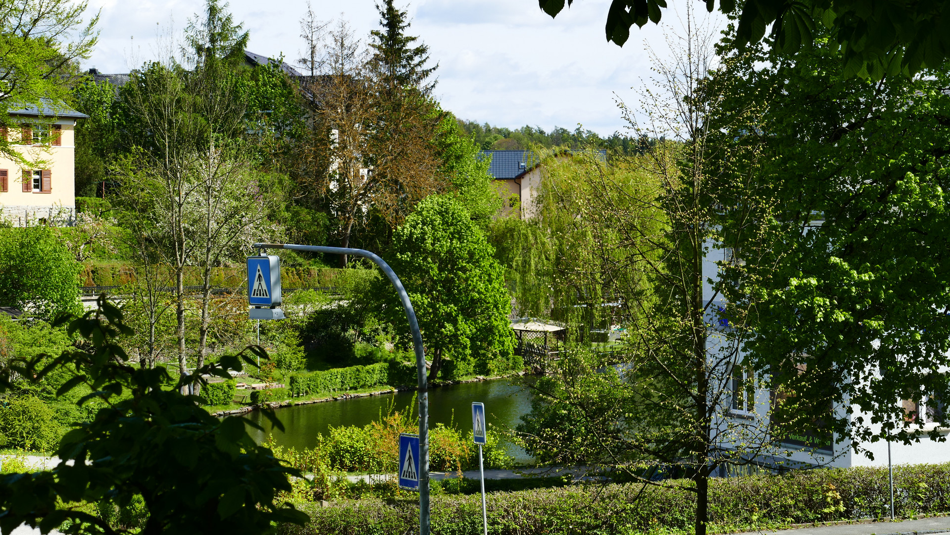 Blick auf den Stadtteich von Bad Lobenstein