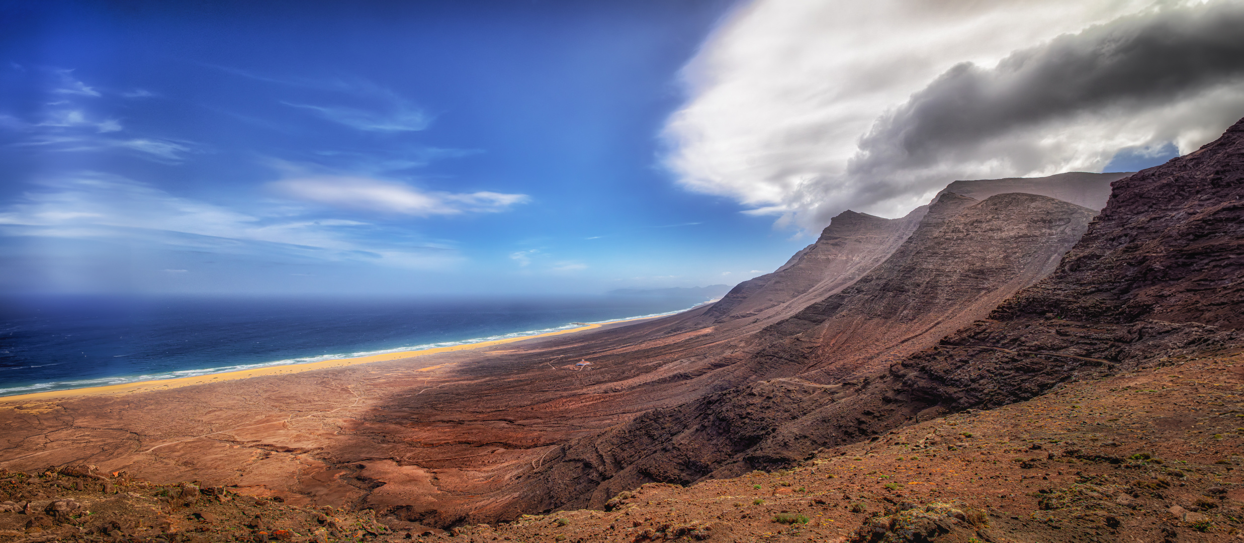 Blick auf den Strand von Cofete