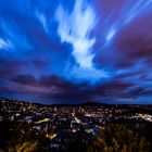 Blick auf den Stuttgarter Westen in der Blauen Stunde