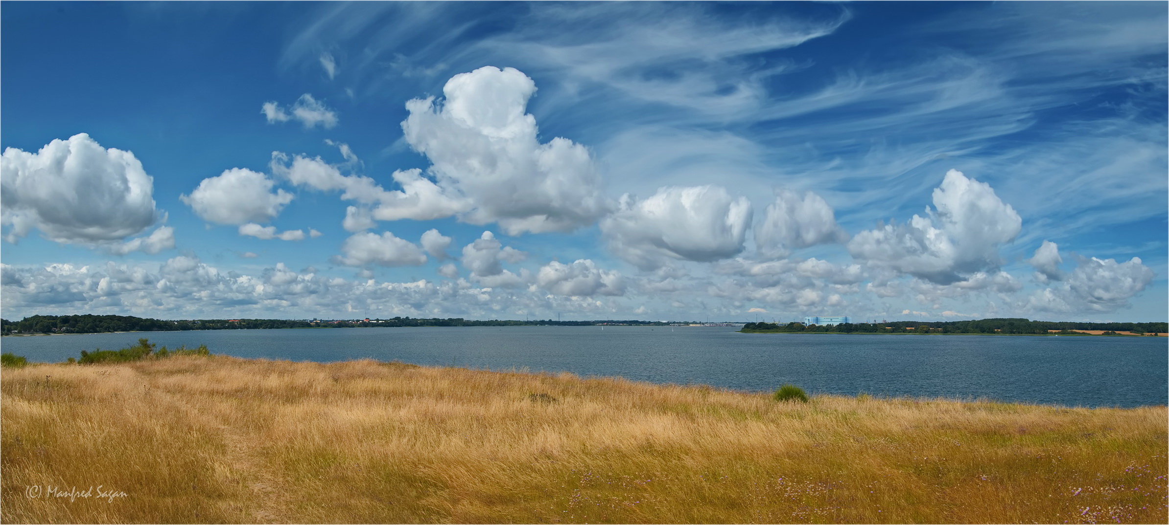 Blick auf den südlichen Teil des Strelasund...