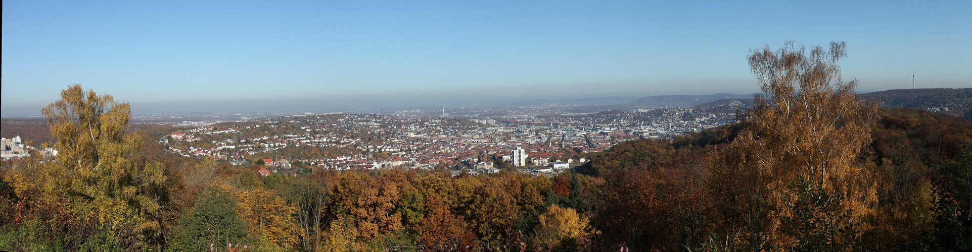 Blick auf den Talkessel von Stuttgart