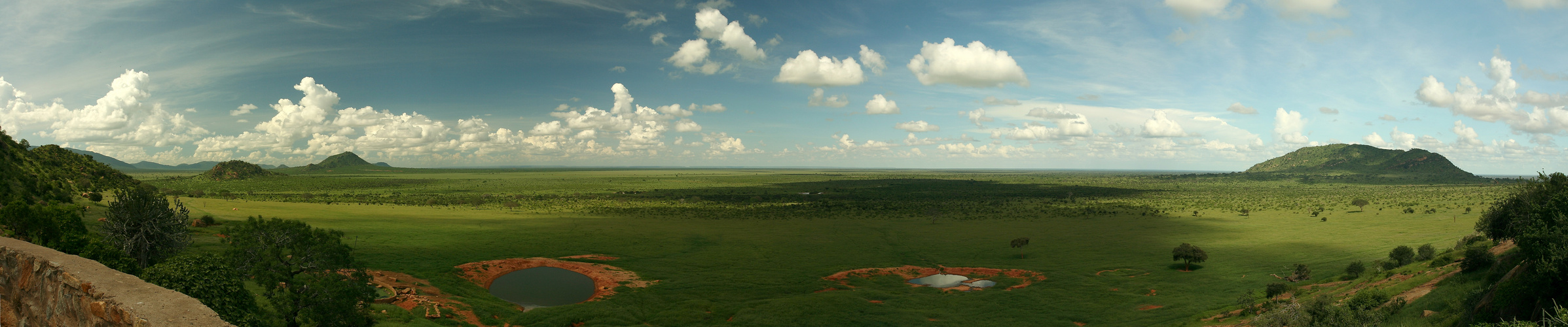 Blick auf den Tsavo Ost Nationalpark