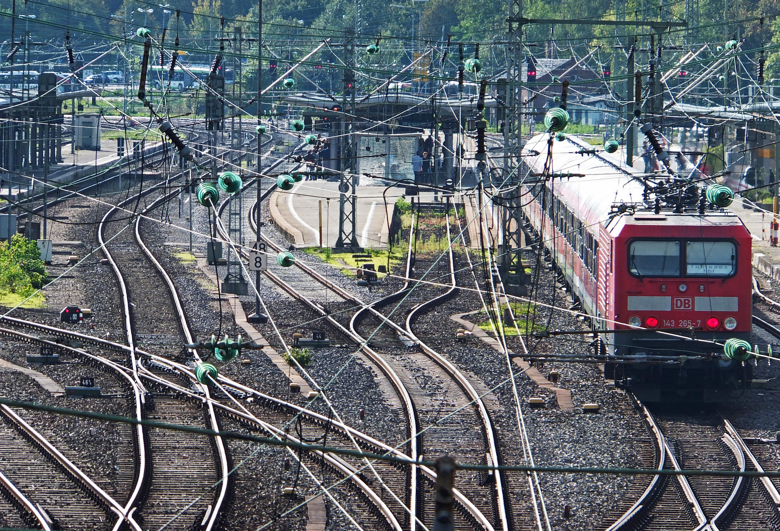 Blick auf den Tübinger Bahnhof