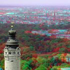 Blick auf den Turm des Neuen Rathaus Leipzig